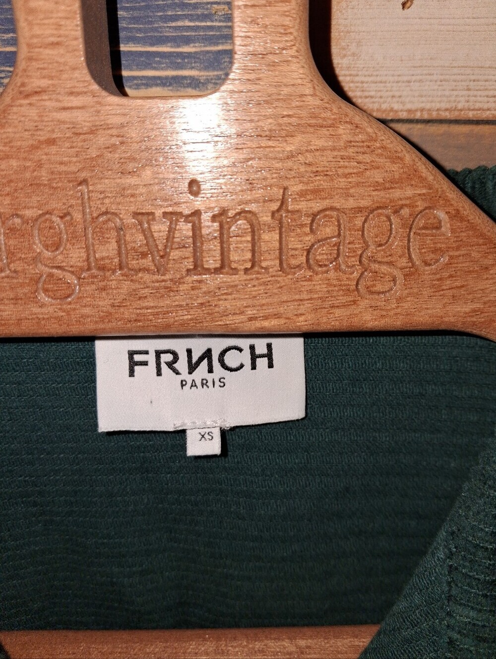 FRNCH Paris Corduroy Dress Green XS - Picture 3 of 5
